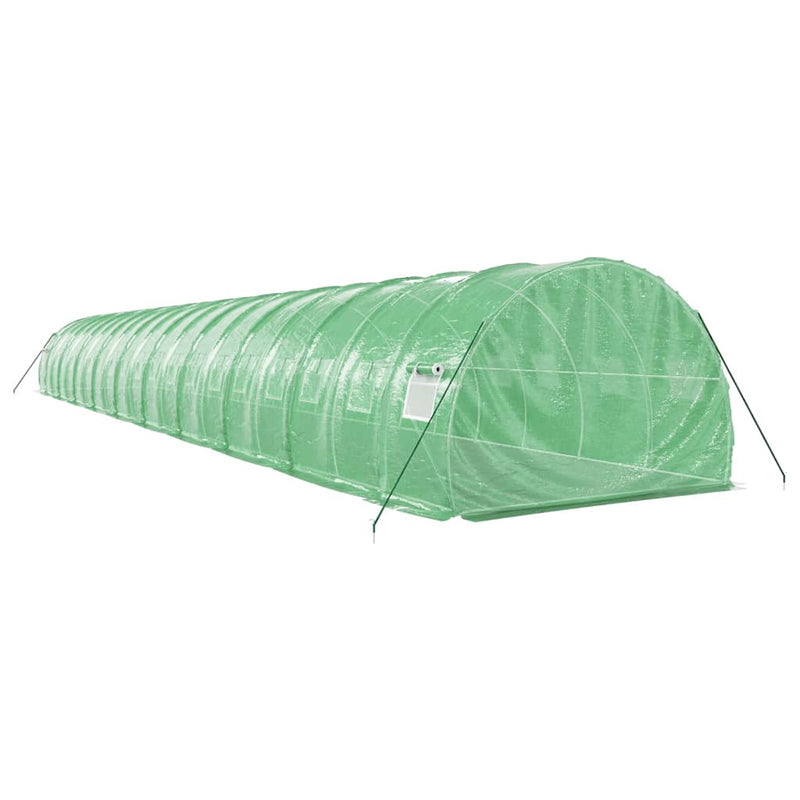 vidaXL zöld acélvázas melegház 60 m² 20 x 3 x 2 m
