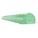 vidaXL zöld acélvázas melegház 72 m² 24 x 3 x 2 m