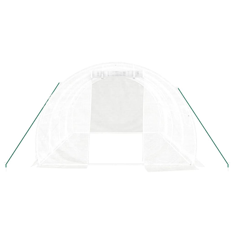 vidaXL fehér acélvázas melegház 12 m² 4 x 3 x 2 m