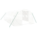 vidaXL fehér acélvázas melegház 18 m² 6 x 3 x 2 m