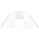 vidaXL fehér acélvázas melegház 30 m² 10x3x2 m