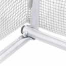 vidaXL fehér acélvázas melegház 30 m² 10x3x2 m