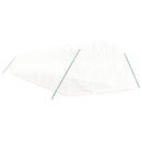 vidaXL fehér acélvázas melegház 36 m² 12 x 3 x 2 m