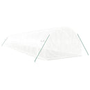 vidaXL fehér acélvázas melegház 42 m² 14 x 3 x 2 m