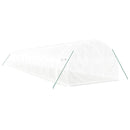 vidaXL fehér acélvázas melegház 48 m² 16 x 3 x 2 m