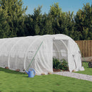 vidaXL fehér acélvázas melegház 60 m² 20x3x2 m