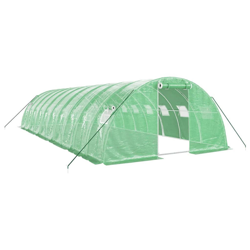 vidaXL zöld acélvázas melegház 40 m² 10 x 4 x 2 m