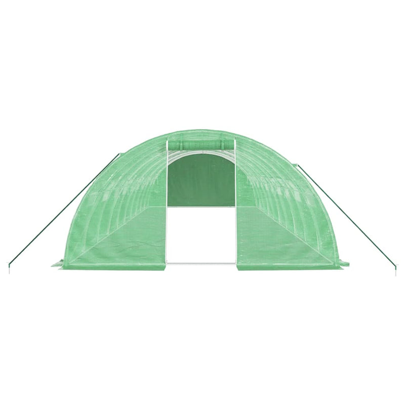 vidaXL zöld acélvázas melegház 40 m² 10 x 4 x 2 m