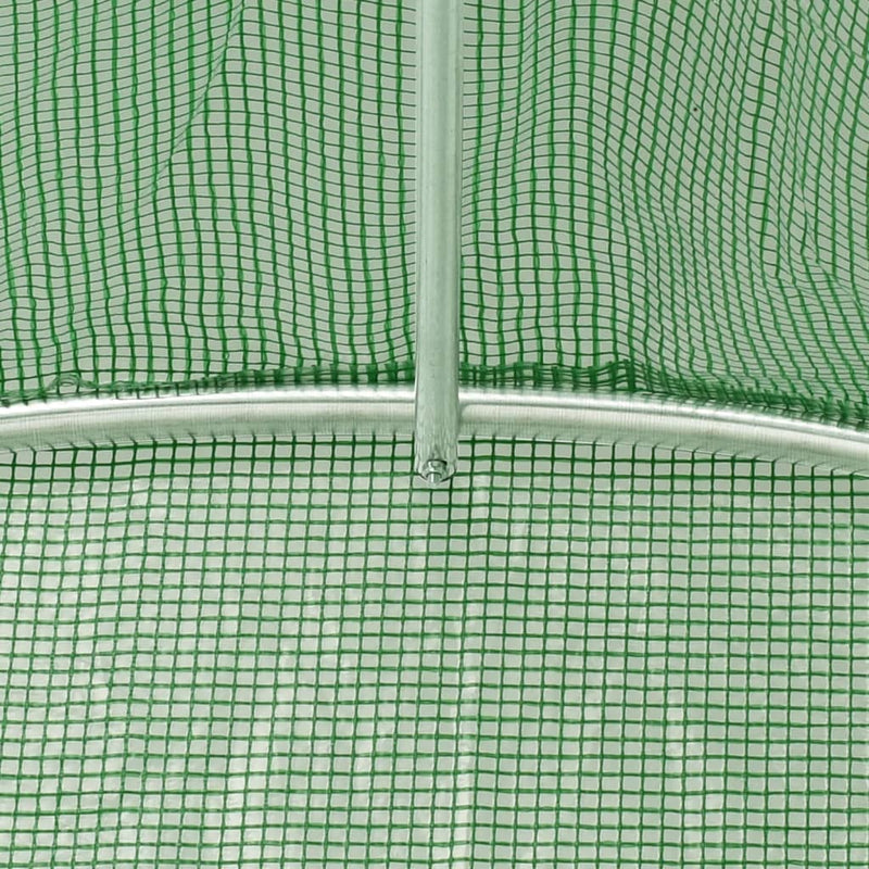 vidaXL zöld acélvázas melegház 40 m² 10 x 4 x 2 m