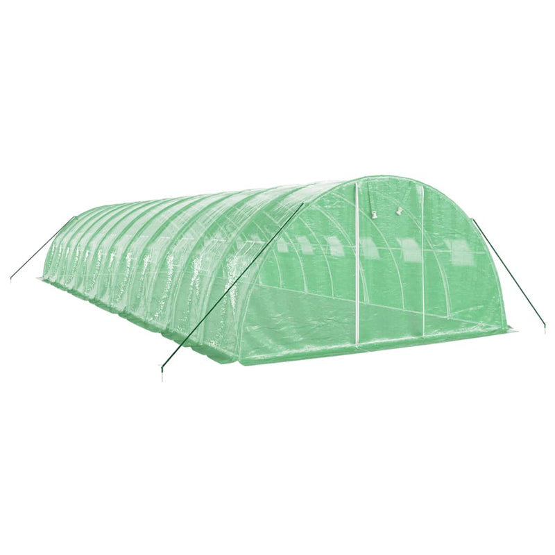 vidaXL zöld acélvázas melegház 48 m² 12 x 4 x 2 m