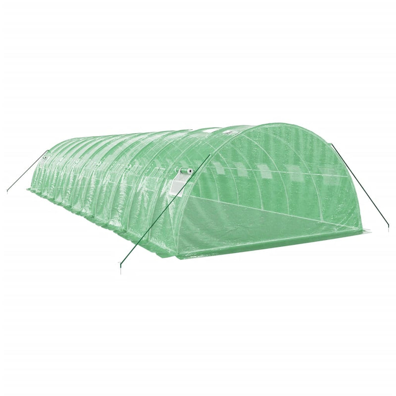 vidaXL zöld acélvázas melegház 48 m² 12 x 4 x 2 m