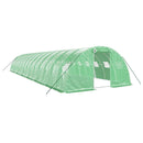 vidaXL zöld acélvázas melegház 56 m² 14 x 4 x 2 m