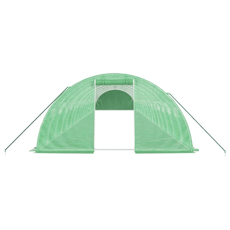 vidaXL zöld acélvázas melegház 72 m² 18 x 4 x 2 m