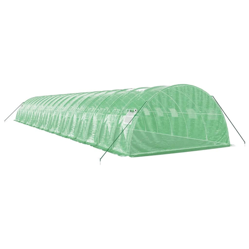 vidaXL zöld acélvázas melegház 72 m² 18 x 4 x 2 m