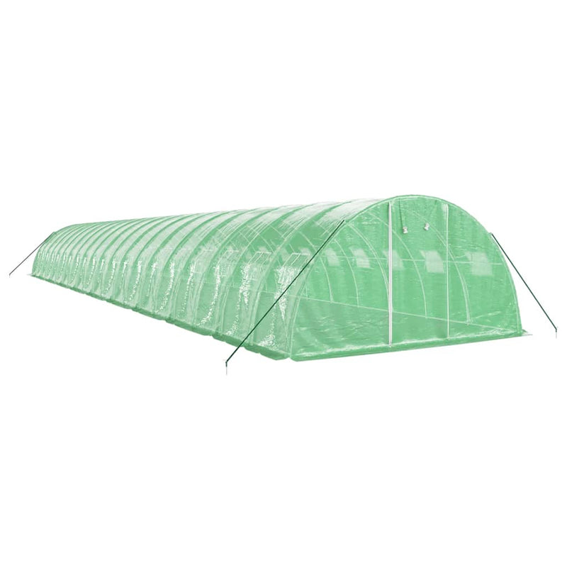 vidaXL zöld acélvázas melegház 80 m² 20 x 4 x 2 m