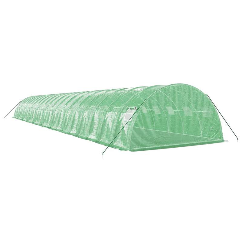 vidaXL zöld acélvázas melegház 80 m² 20 x 4 x 2 m