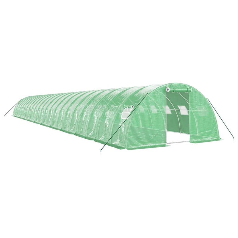 vidaXL zöld acélvázas melegház 88 m² 22 x 4 x 2 m