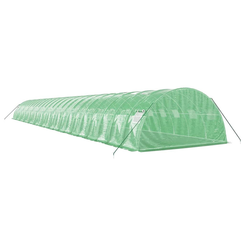 vidaXL zöld acélvázas melegház 96 m² 24 x 4 x 2 m