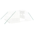 vidaXL üvegház acélvázzal, fehér, 16 m², 4 x 4 x 2 m