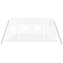 vidaXL üvegház acélvázzal, fehér, 16 m², 4 x 4 x 2 m