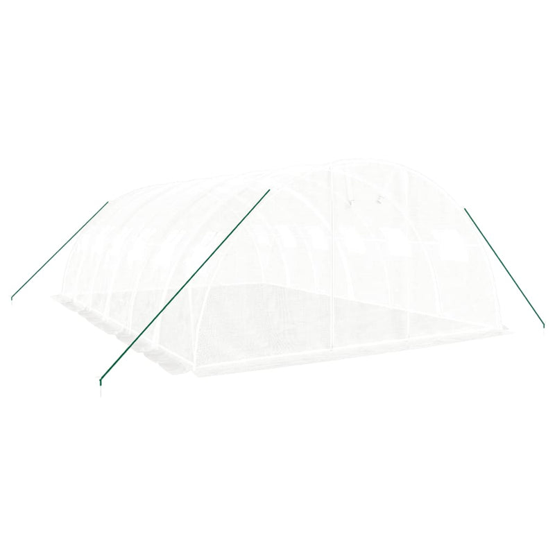 vidaXL fehér acélvázas melegház 24 m² 6x4x2 m