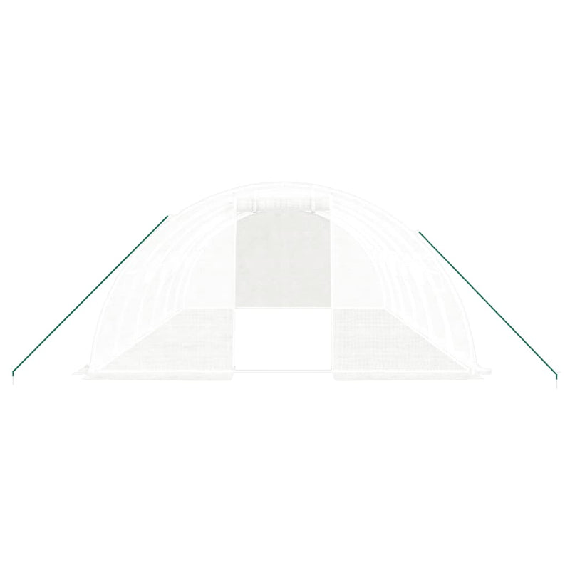 vidaXL fehér acélvázas melegház 24 m² 6x4x2 m