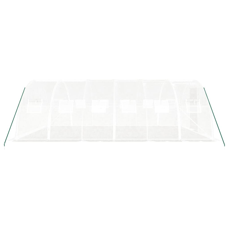 vidaXL fehér acélvázas melegház 24 m² 6x4x2 m