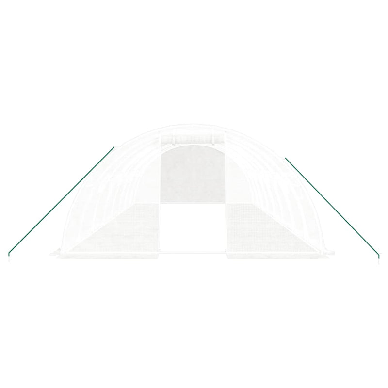 vidaXL fehér acélvázas melegház 32 m² 8 x 4 x 2 m