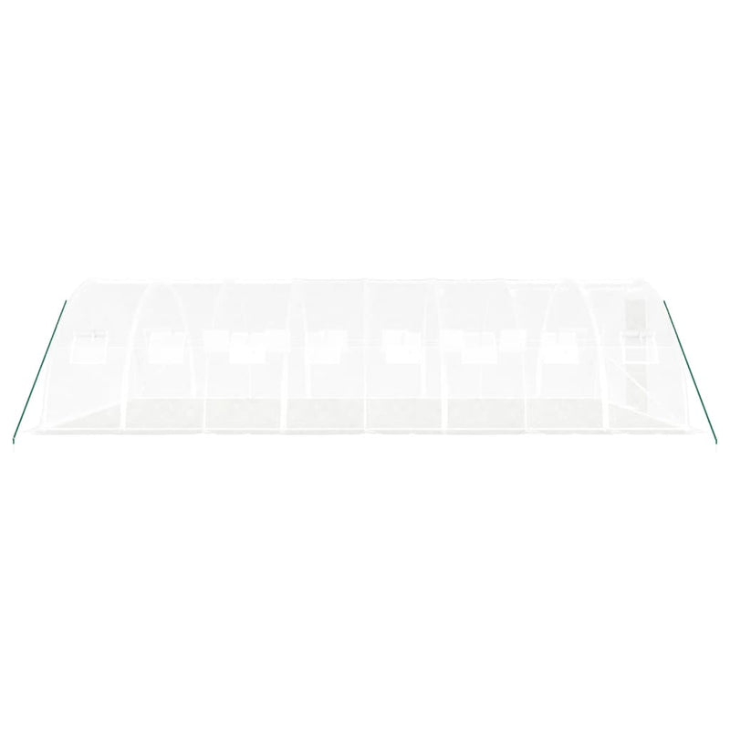 vidaXL fehér acélvázas melegház 32 m² 8 x 4 x 2 m