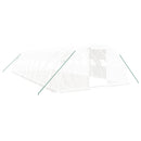 vidaXL fehér acélvázas melegház 40 m² 10x4x2 m