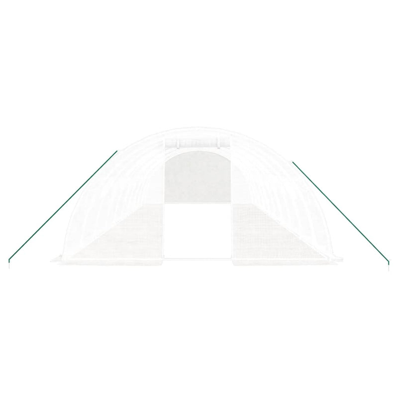 vidaXL fehér acélvázas melegház 40 m² 10x4x2 m