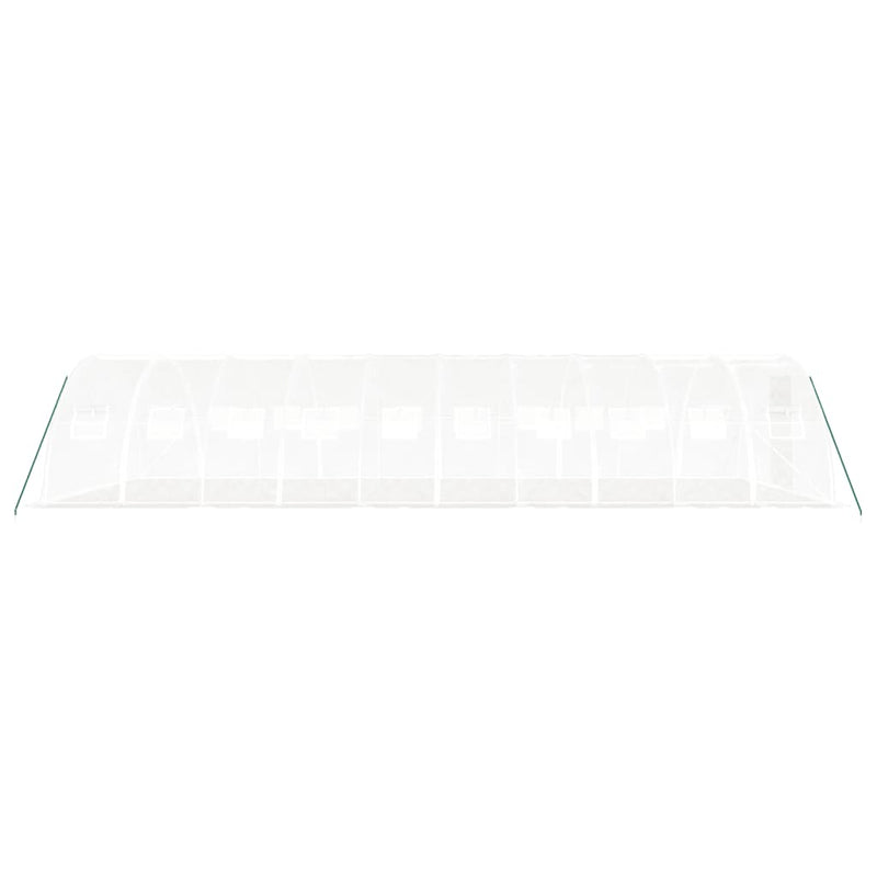 vidaXL fehér acélvázas melegház 40 m² 10x4x2 m