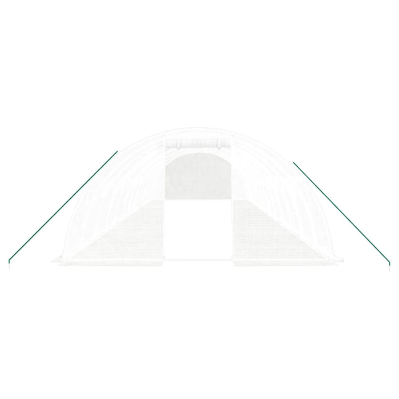 vidaXL fehér acélvázas melegház 48 m² 12 x 4 x 2 m