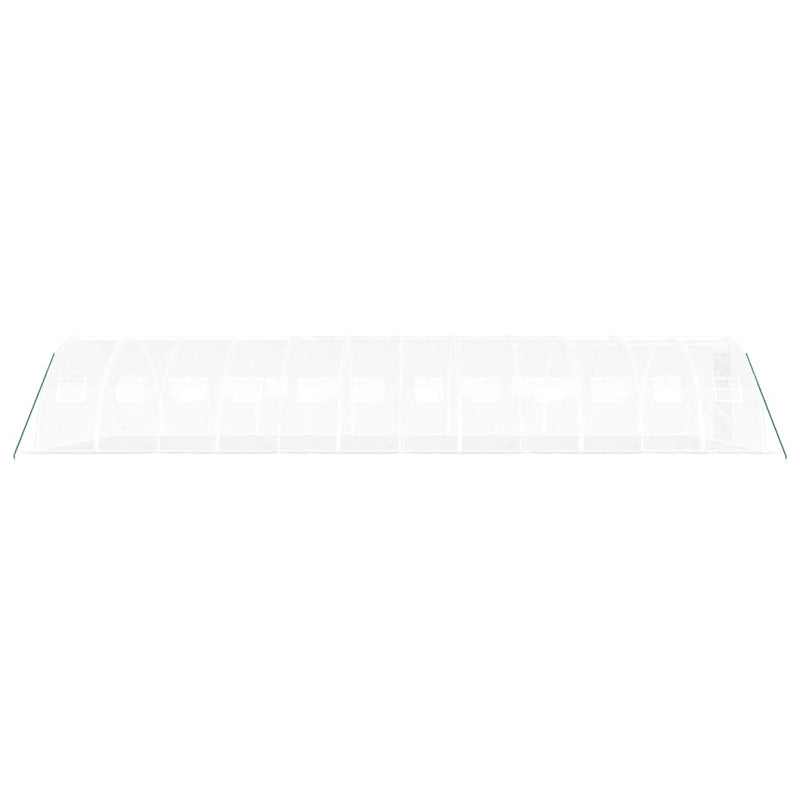 vidaXL fehér acélvázas melegház 48 m² 12 x 4 x 2 m