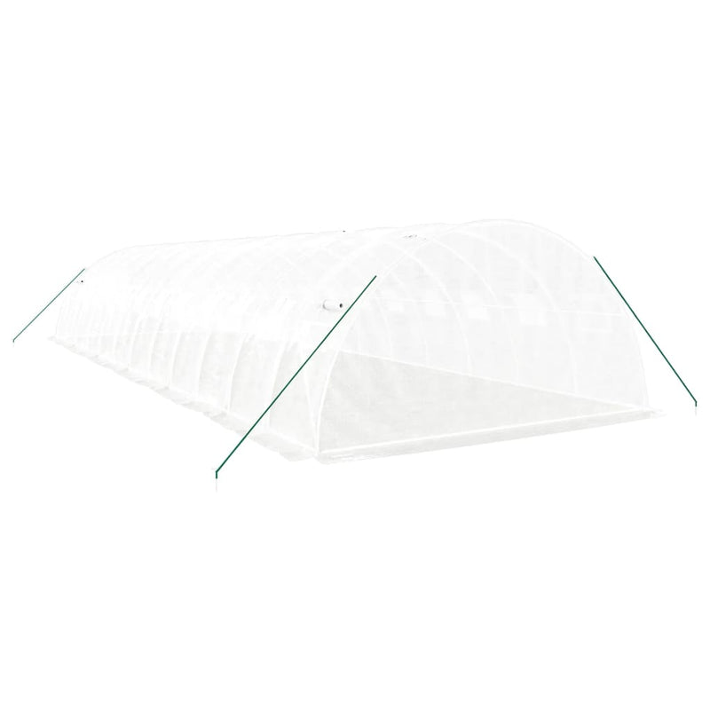vidaXL fehér acélvázas melegház 48 m² 12 x 4 x 2 m