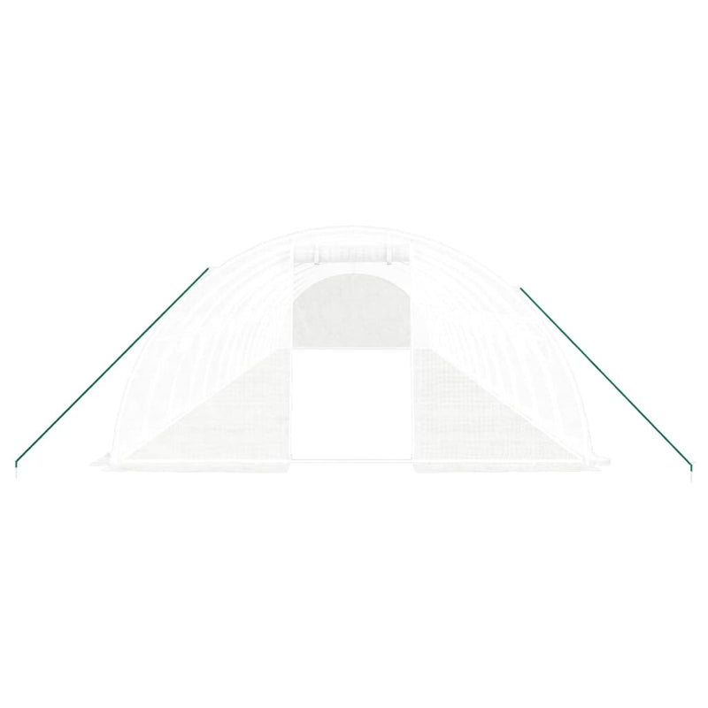 vidaXL fehér acélvázas melegház 56 m² 14 x 4 x 2 m