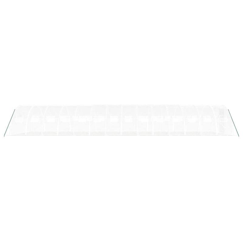 vidaXL fehér acélvázas melegház 56 m² 14 x 4 x 2 m