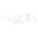 vidaXL fehér acélvázas melegház 72 m² 18 x 4 x 2 m