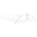 vidaXL fehér acélvázas melegház 80 m² 20x4x2 m