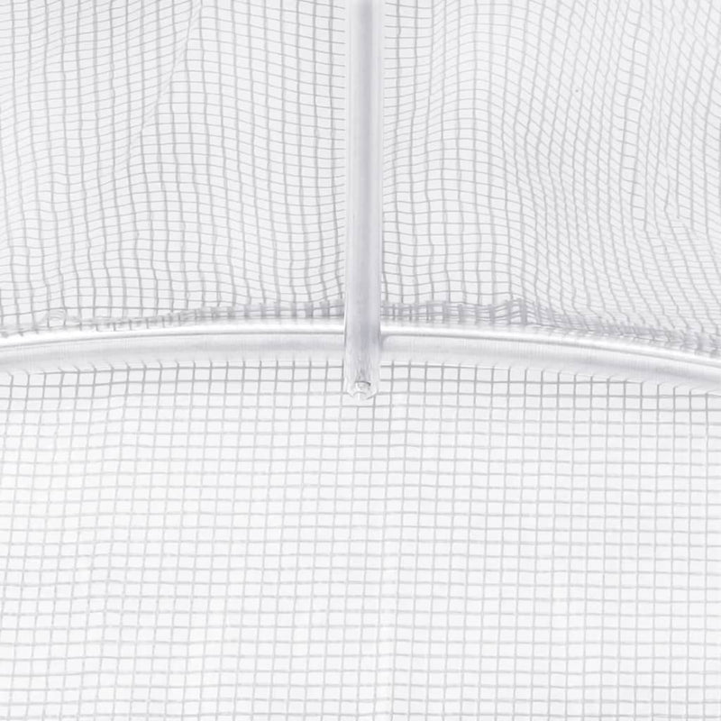vidaXL fehér acélvázas melegház 88 m² 22x4x2 m
