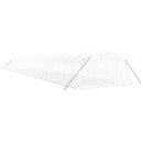 vidaXL fehér acélvázas melegház 96 m² 24 x 4 x 2 m