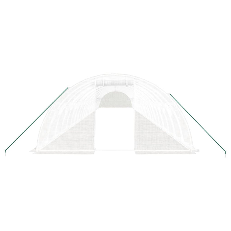 vidaXL fehér acélvázas melegház 96 m² 24 x 4 x 2 m