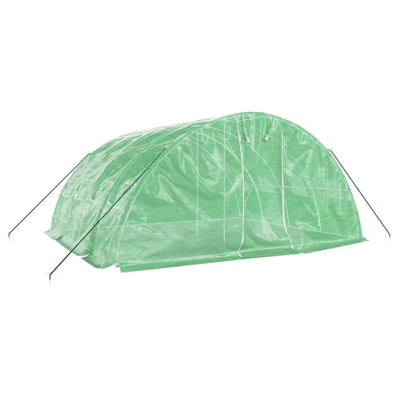 vidaXL zöld acélvázas melegház 20 m² 5 x 4 x 2,3 m