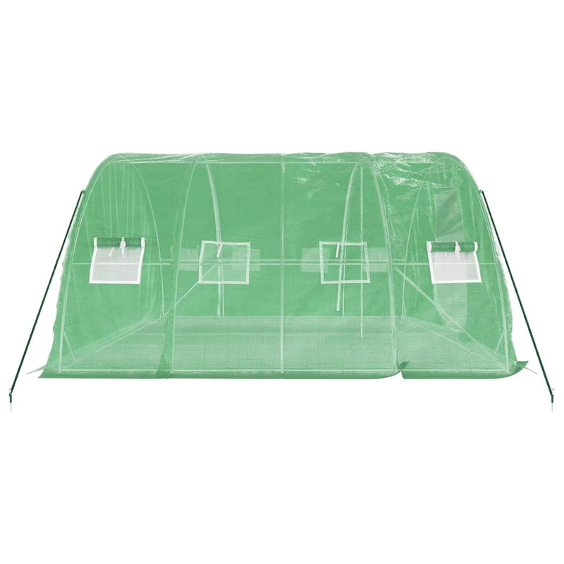 vidaXL zöld acélvázas melegház 20 m² 5 x 4 x 2,3 m
