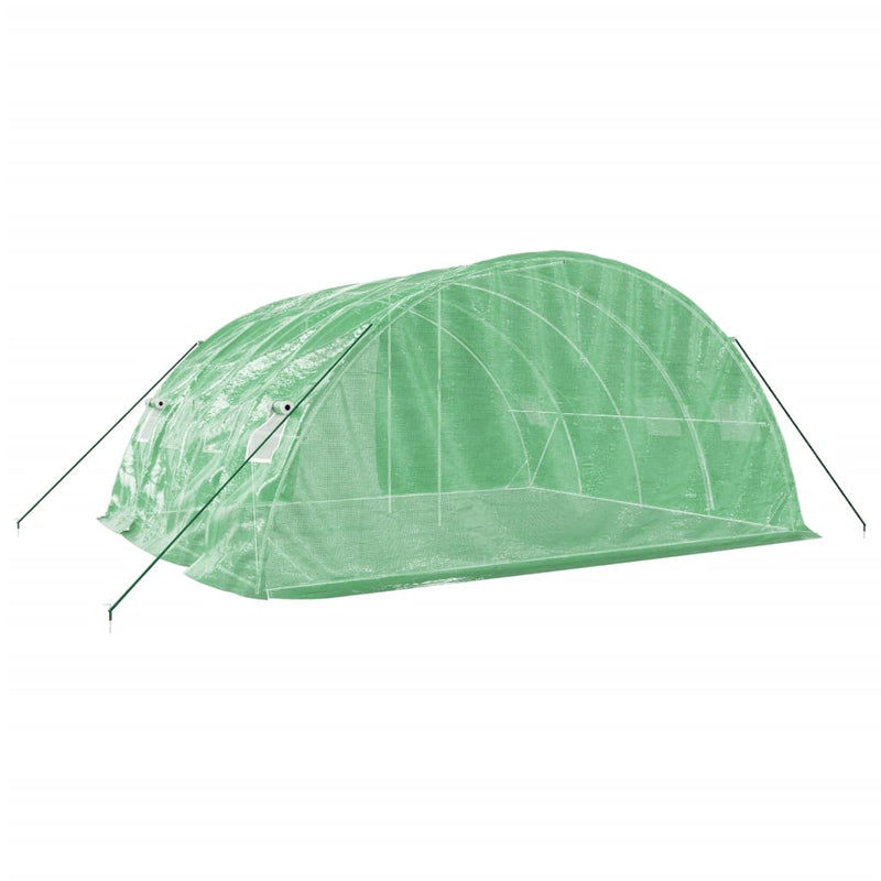 vidaXL zöld acélvázas melegház 20 m² 5 x 4 x 2,3 m