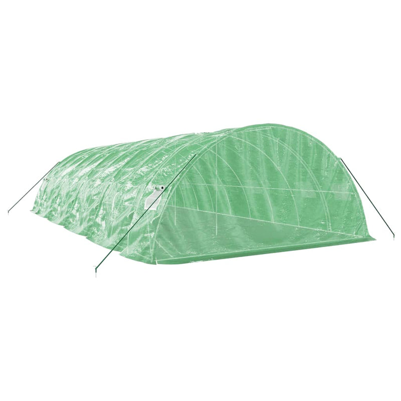 vidaXL zöld acélvázas melegház 50 m² 10 x 5 x 2,3 m
