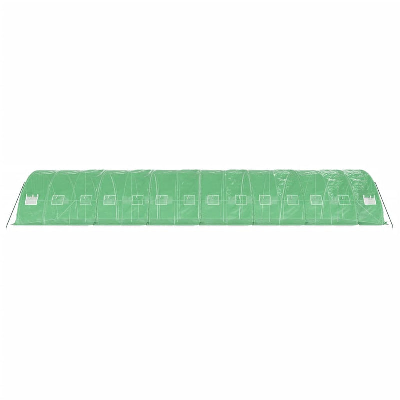 vidaXL zöld acélvázas melegház 70 m² 14 x 5 x 2,3 m