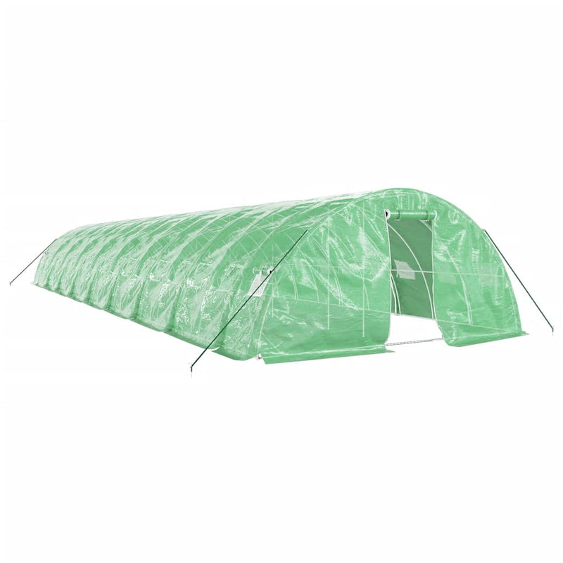 vidaXL zöld acélvázas melegház 90 m² 18 x 5 x 2,3 m