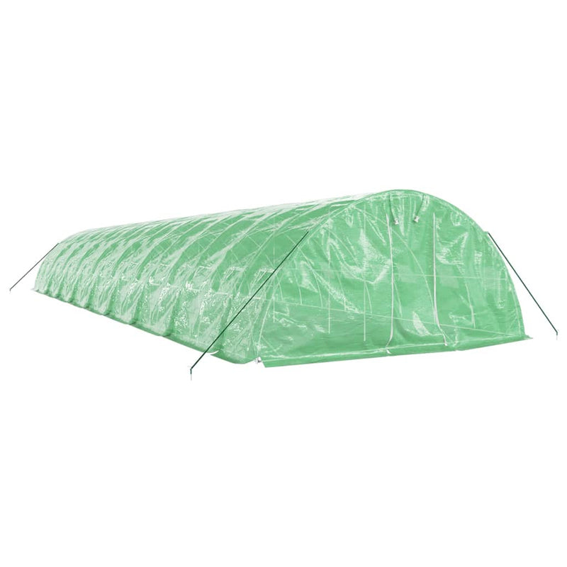 vidaXL zöld acélvázas melegház 90 m² 18 x 5 x 2,3 m