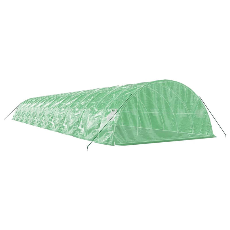 vidaXL zöld acélvázas melegház 100 m² 20 x 5 x 2,3 m